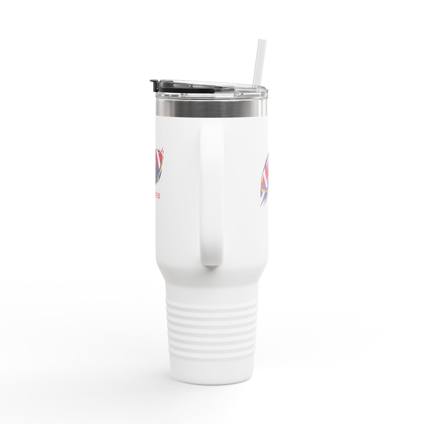 Insulated Travel Mug — 2026 Football Big Game White Tumbler