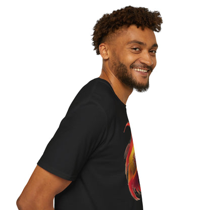 Spain Football Flag Vortex T-Shirt La Roja Soccer Brushstroke Design Tee