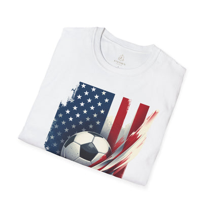 Soccer USA T-Shirt — American Flag Soccer Tee