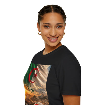 Algeria Football Flag Algiers T‑Shirt Fennec Foxes Soccer Design Tee