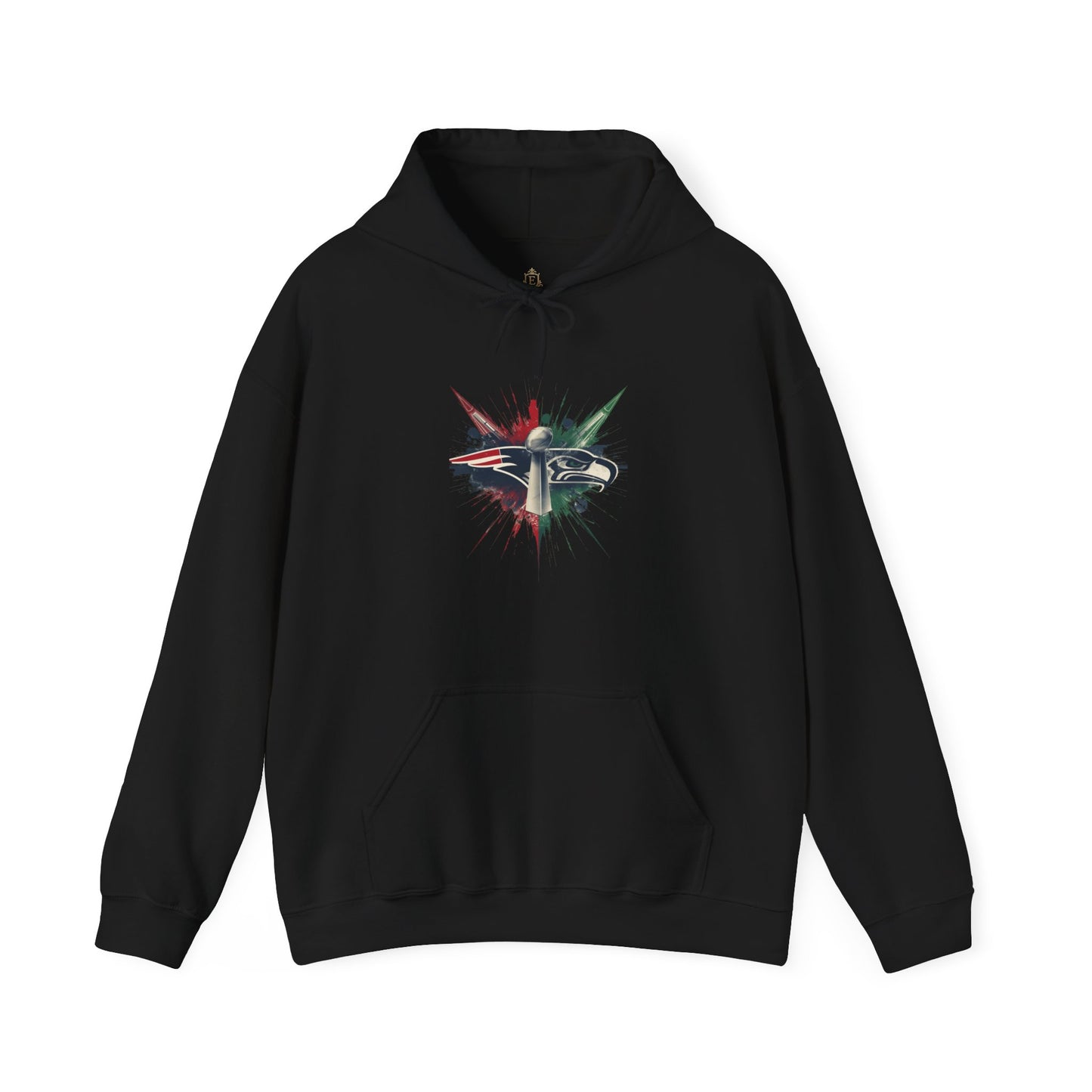 Iconic Football Rivalry Split Logo Hoodie Football Pullover Jacket