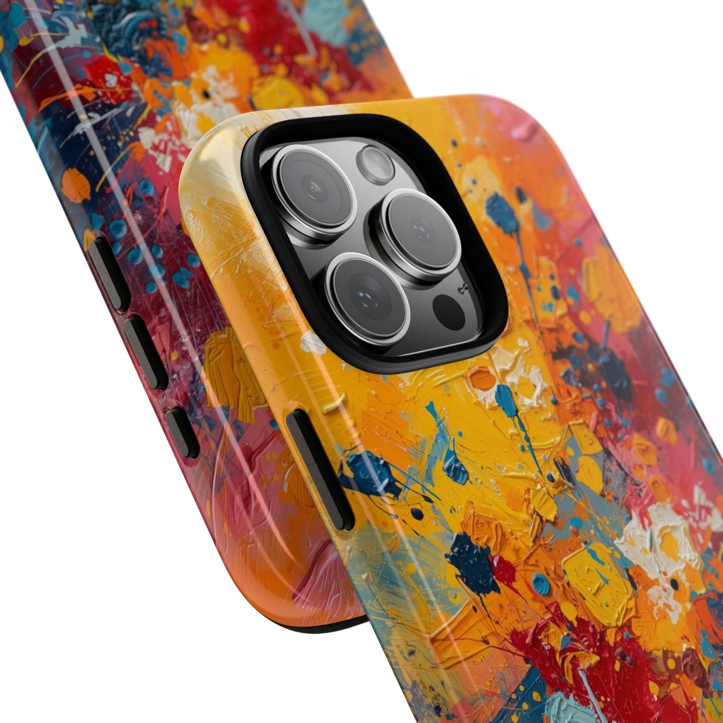 Abstract Color Splash Phone Case — Vibrant Paint Splatter Protective Cover