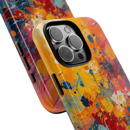 Abstract Color Splash Phone Case — Vibrant Paint Splatter Protective Cover