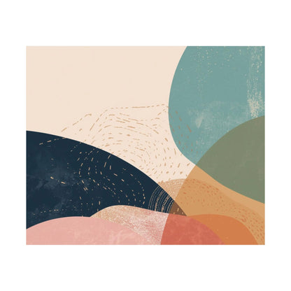 Mid-Century Modern Abstract Poster | Matte Pastel Landscape Print