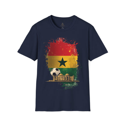 Ghana Flag Soccer T-Shirt — Vintage Football Ghana Pride Tee