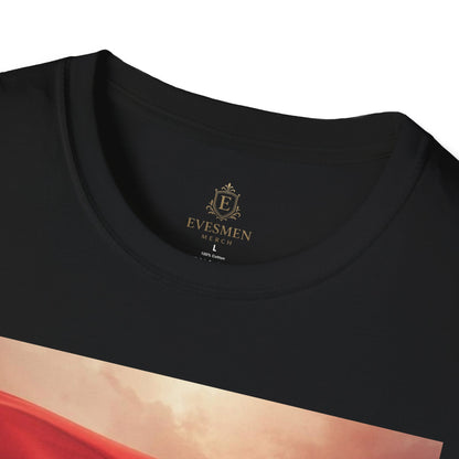 Tunisian Pride Football T-Shirt Cityscape & Waving Flag with Crescent Soccer Ball Tee