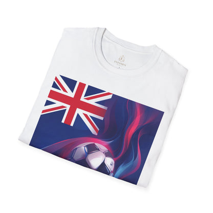 New Zealand Football Flag Abstract Wave T-Shirt All Whites Soccer Tee