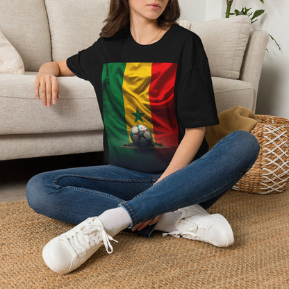 Senegal Flag Soccer T-Shirt – Football Fan Jersey with Green Yellow Red Design