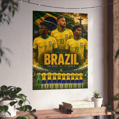 Brazil Soccer Seleção Commemorative Wall Art Poster