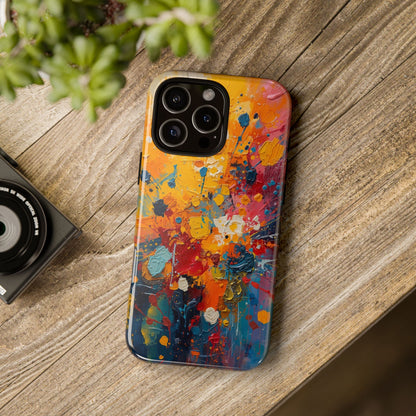 Abstract Color Splash Phone Case — Vibrant Paint Splatter Protective Cover