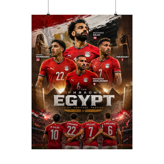 Egypt Soccer "The Pharaohs" Commemorative Wall Art Poster