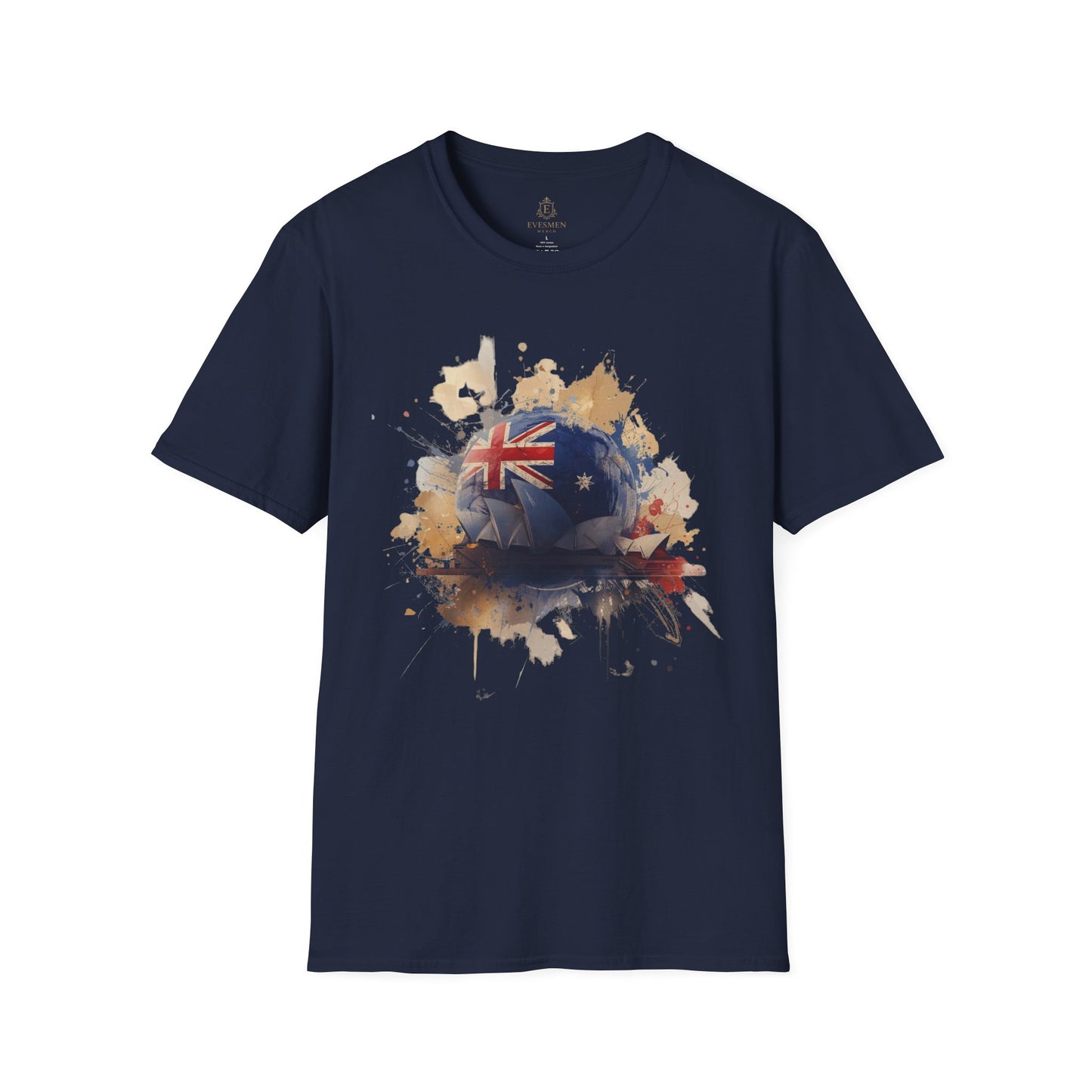 Australian Flag Soccer T-Shirt — Vintage Grunge Aussie Pride Tee