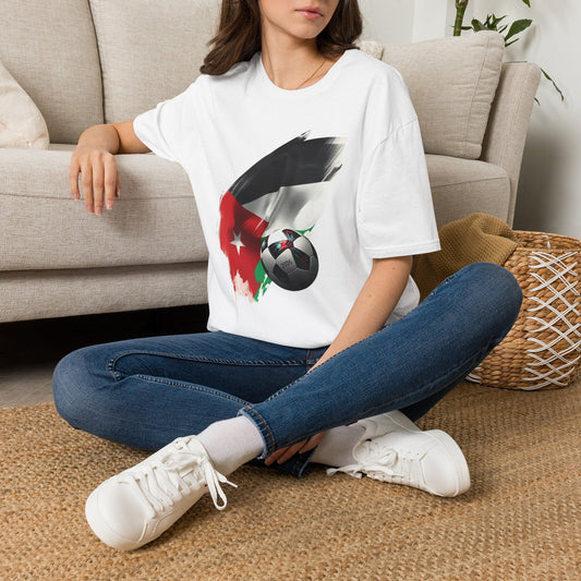 Jordan Football Flag Brushstroke T-Shirt Abstract Chivalrous Falcons Tee