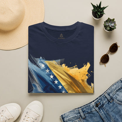 Bosnia and Herzegovina Football Flag Abstract T-Shirt Zmajevi Soccer Graphic Tee