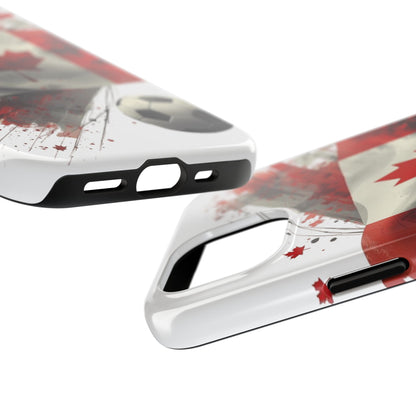 Canadian Flag with Soccer Ball Phone Protective Case Cover