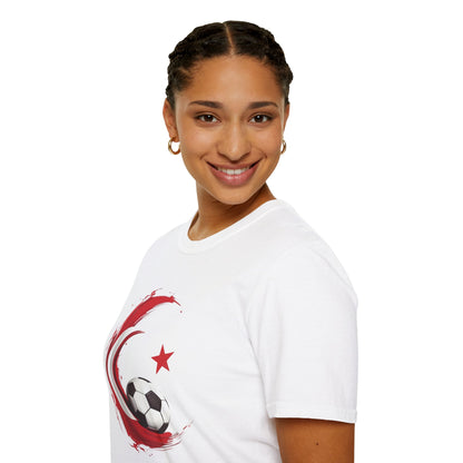 Turkey Football Pride T-Shirt Dynamic Grunge Crescent & Star Fan Tee