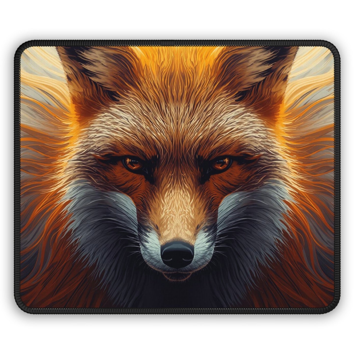 Fox Gaming Mouse Pad — Fierce Red Fox Desk Mat for Gamers & Streamers