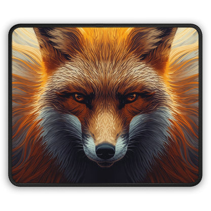 Fox Gaming Mouse Pad — Fierce Red Fox Desk Mat for Gamers & Streamers