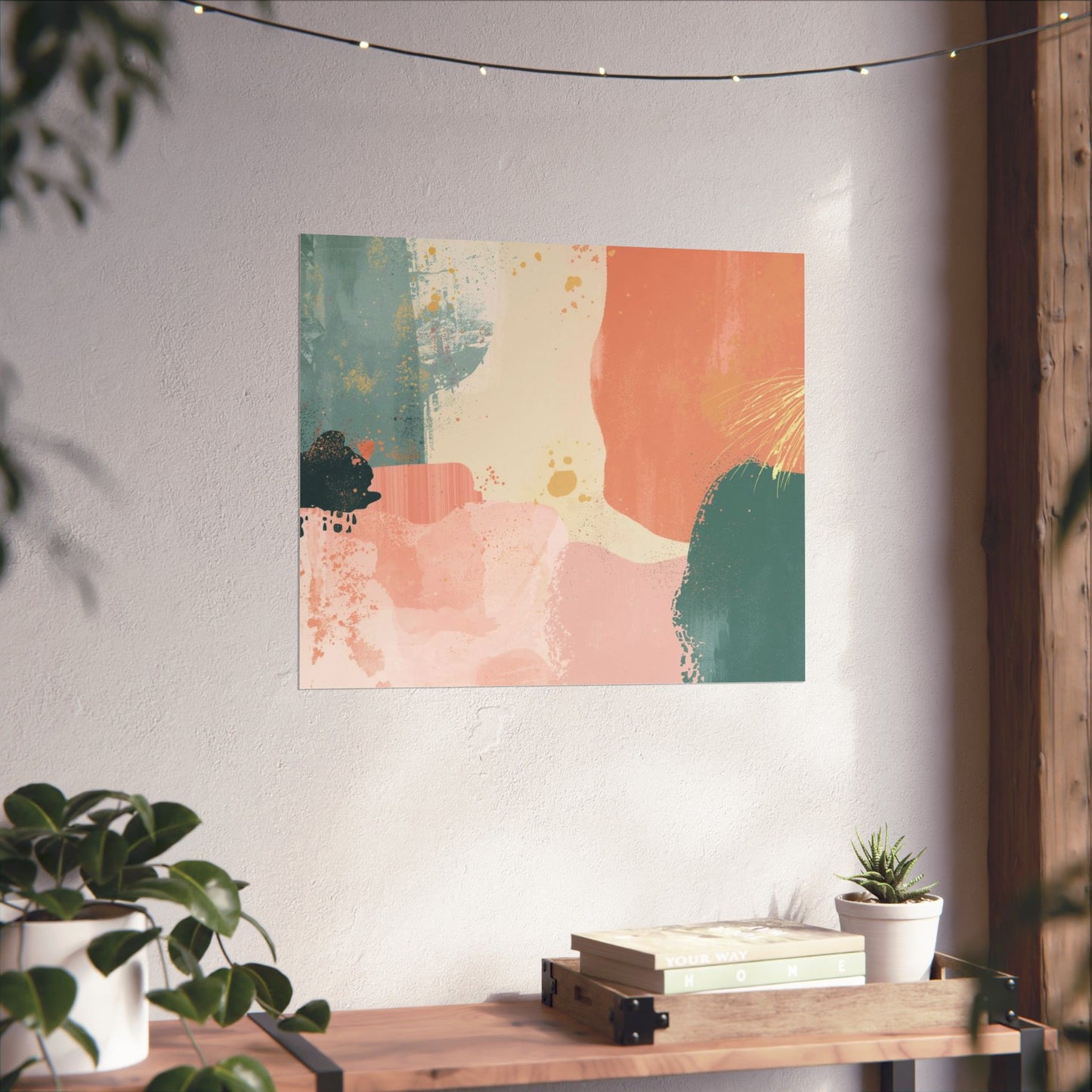 Pastel Abstract Landscape Poster | Matte Horizontal Wall Print