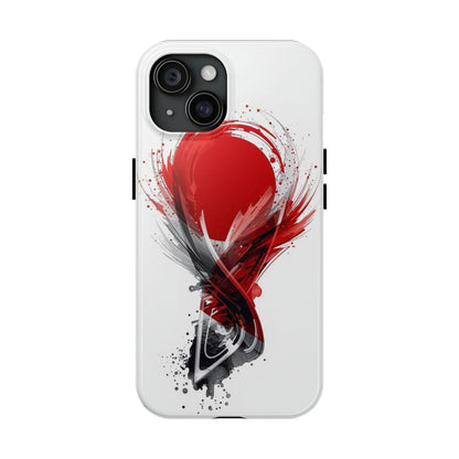 Abstract Red Sun Japanese Design Phone Protective Case