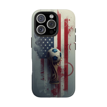 American Flag Soccer Ball Phone Protective Case Cover