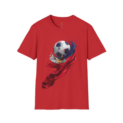 Haitian Football Pride T-shirt Flag Crest and Soccer Graphic Tee