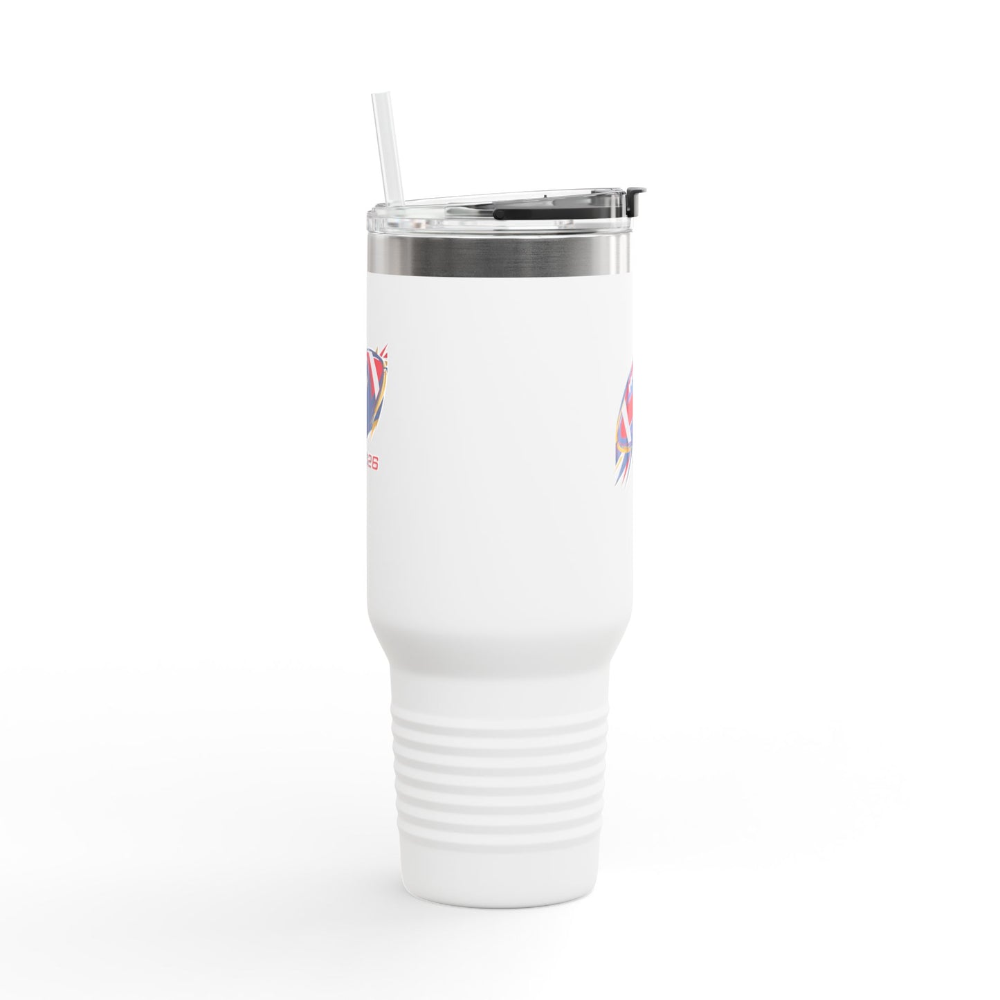Insulated Travel Mug — 2026 Football Big Game White Tumbler