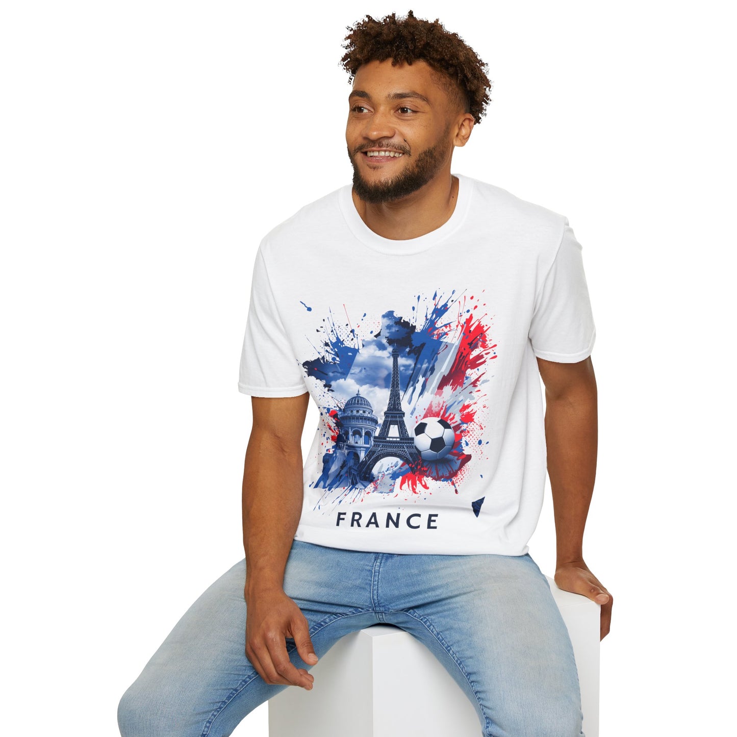 France Soccer Match Day T-Shirt — Eiffel Tower Football Graphic Tee