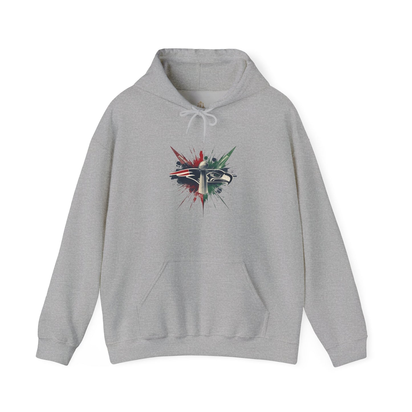 Iconic Football Rivalry Split Logo Hoodie Football Pullover Jacket