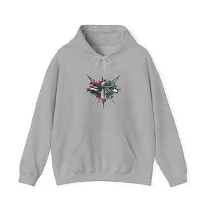 Iconic Football Rivalry Split Logo Hoodie Football Pullover Jacket