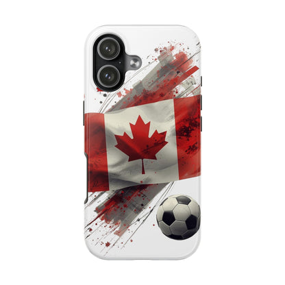 Canadian Flag with Soccer Ball Phone Protective Case Cover