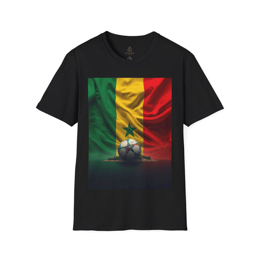 Senegal Flag Soccer T-Shirt – Football Fan Jersey with Green Yellow Red Design