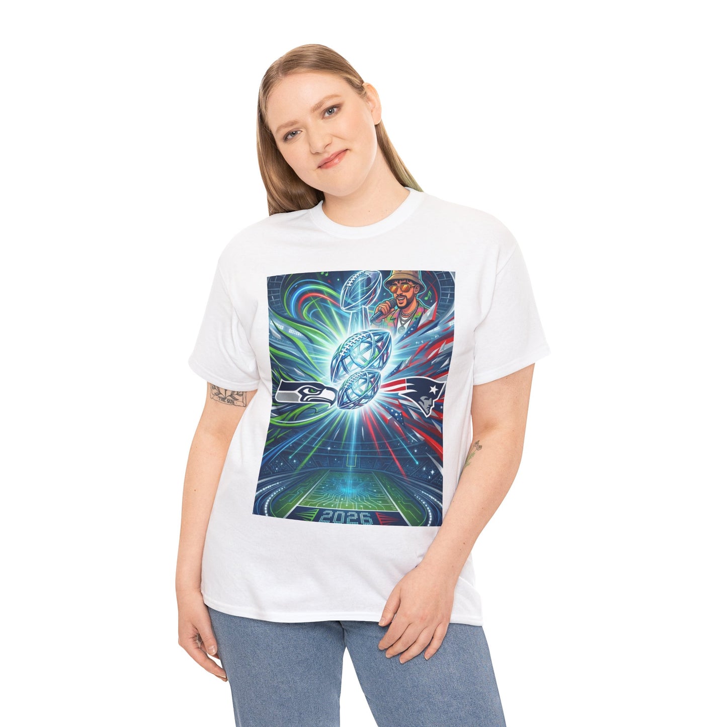 Legendary Championship Matchup Art T-Shirt Football Big Game Poster Tee