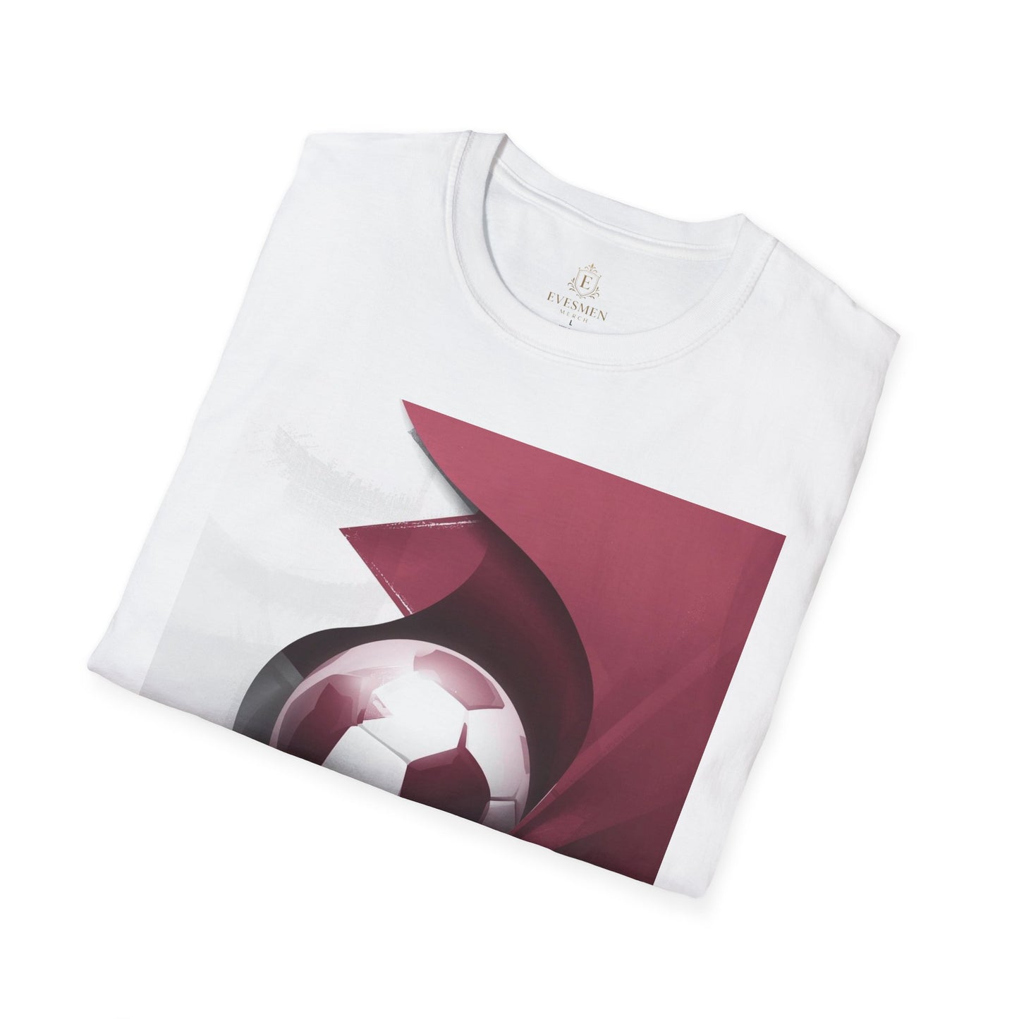 Qatar Football Flag Abstract Graphic T-Shirt Al-Annabbi Soccer Design Tee