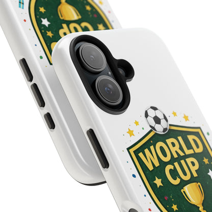 Soccer Match Day Tough Phone Protective Case Trophy Shield with Flags