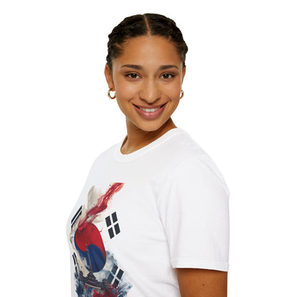 South Korean Abstract Flag Football T-shirt N Seoul Tower Traditional Palace Tee