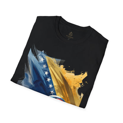 Bosnia and Herzegovina Football Flag Abstract T-Shirt Zmajevi Soccer Graphic Tee