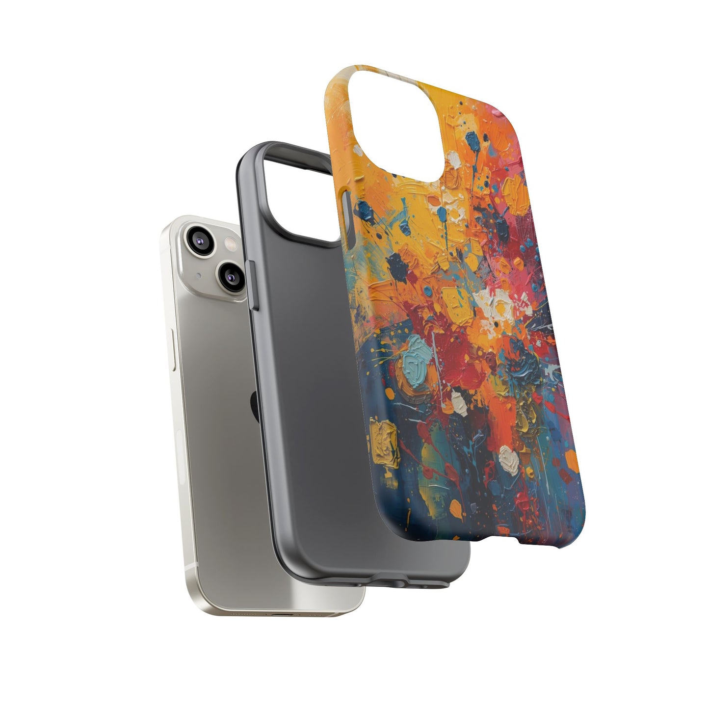 Abstract Color Splash Phone Case — Vibrant Paint Splatter Protective Cover