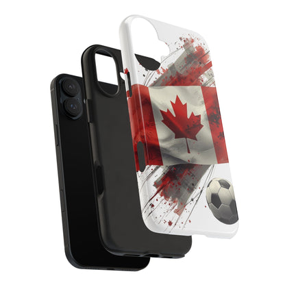 Canadian Flag with Soccer Ball Phone Protective Case Cover