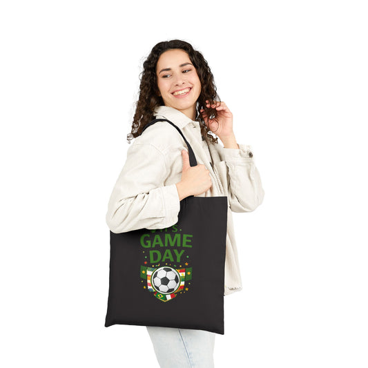 Tote Bag — "It's Game Day" Soccer Canvas Tote for Fans