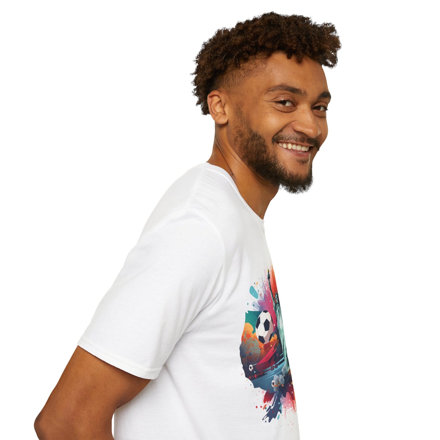 Statue of Liberty Soccer Splash Match Day T-Shirt — NYC Football Fan Tee