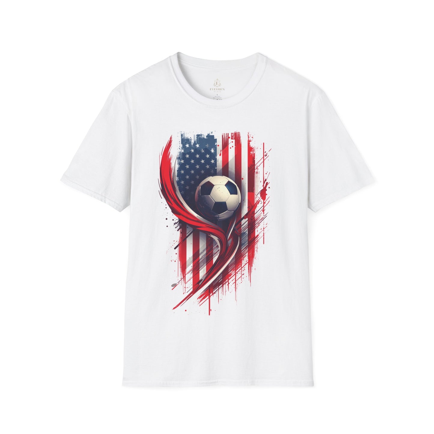 American Soccer Tee — USA Flag Soccer Ball Graphic T-Shirt