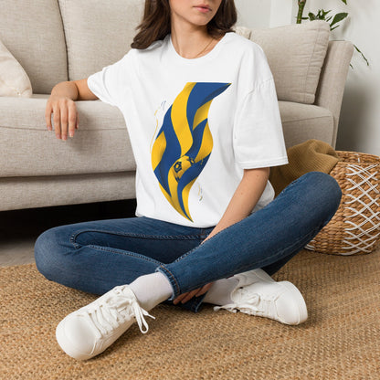 Sweden Football Flag T‑Shirt Abstract Minimalist Blue & Yellow Graphic Tee