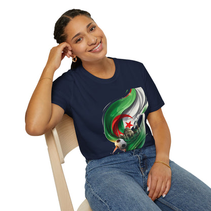 Algeria Football T-Shirt – Soccer Design with Mosque Silhouette Tee