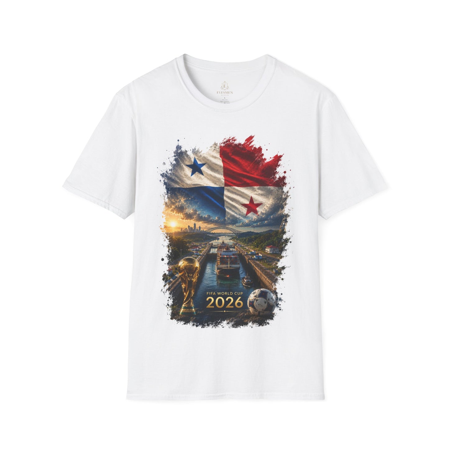 Panama Football Flag Canal Graphic T-Shirt Los Canaleros Soccer Tee