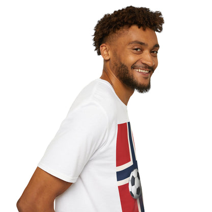Norway Flag Soccer T‑Shirt — Norwegian Football Fan Tee