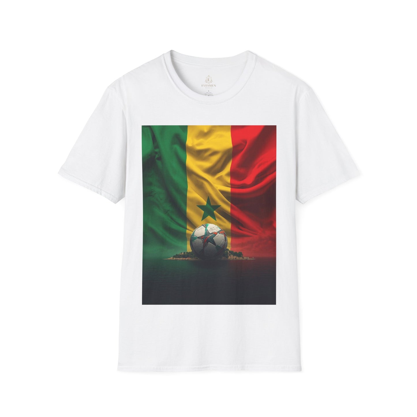 Senegal Flag Soccer T-Shirt – Football Fan Jersey with Green Yellow Red Design