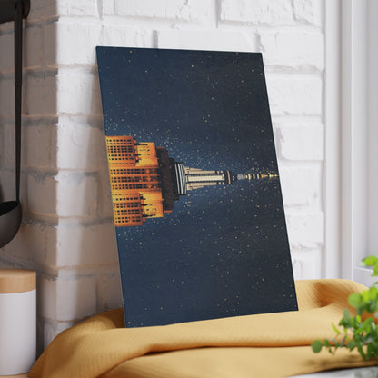 Empire State New York Night Skyline Glass Cutting Board Kitchen Home Decor