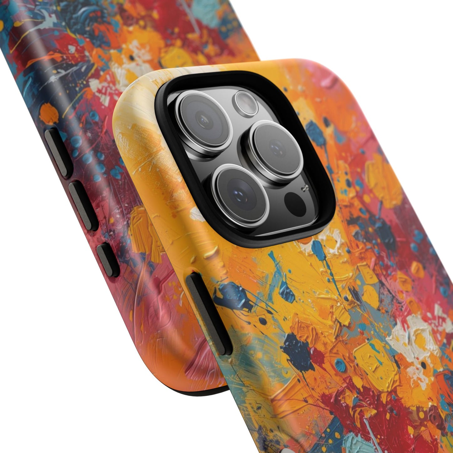 Abstract Color Splash Phone Case — Vibrant Paint Splatter Protective Cover