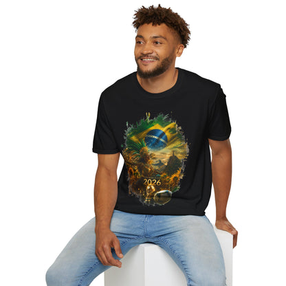 Brazil Football Carnival Flag T-Shirt Seleção Soccer Streetwear Tee